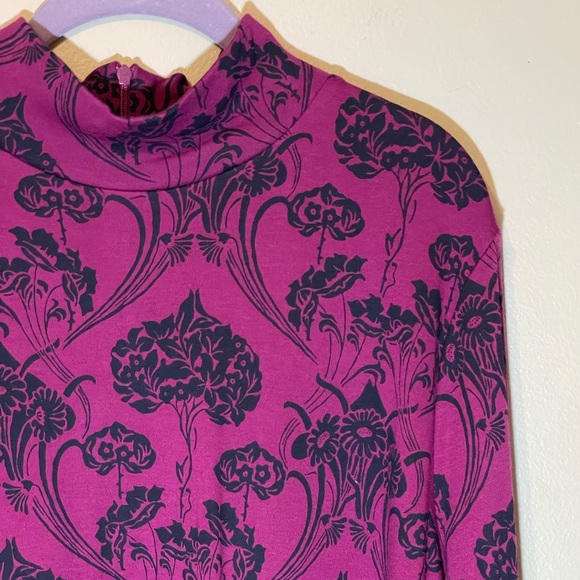 Chico’s Floral Mockneck Pima Cotton Tunic Sz 3 (XL/16) - Picture 3 of 12